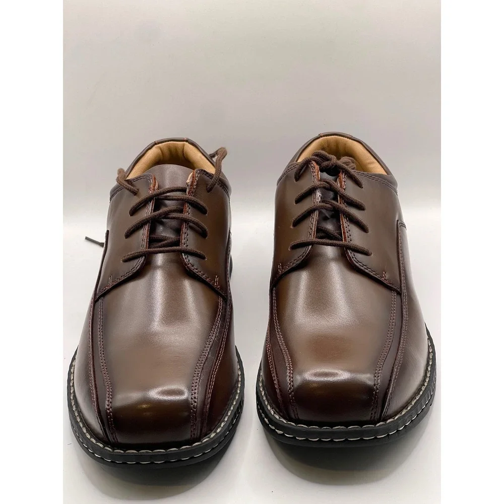 Dockers Trustee Dark Tan Mens Dress Shoes Square Toe Oxford 11 W